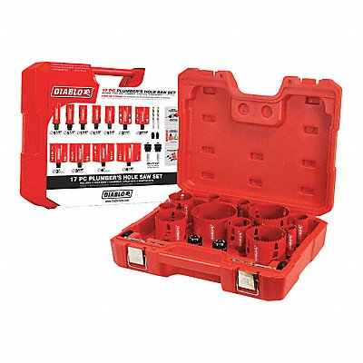 Bi-Metal Plumbing Hole Saw Set 17 pcs.