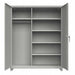 Storage Cabinet 75 x60 x24 Gray 4Shlv