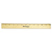 RULER,WOOD,12IN,SGL EDGE