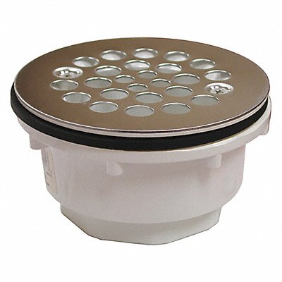 Shower Stall Drain Base SS Str PVC 2 