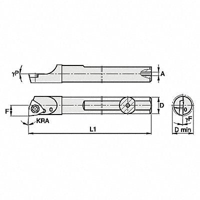 Indexable Boring Bar 0.2600 HSS