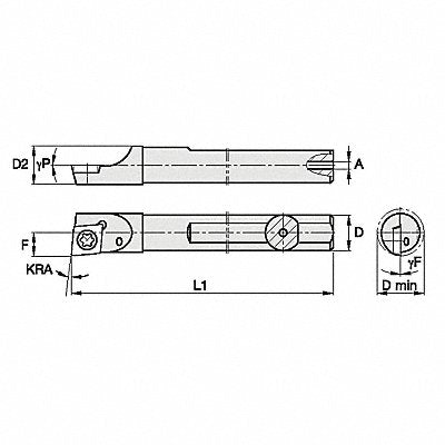 Indexable Boring Bar 0.1800 HSS