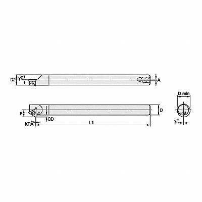 Indexable Boring Bar 0.6450 HSS