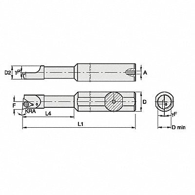 Indexable Boring Bar 0.3580 HSS