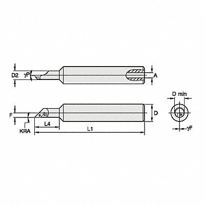 Indexable Boring Bar 0.3390 HSS