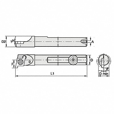 Indexable Boring Bar 5/16 HSS