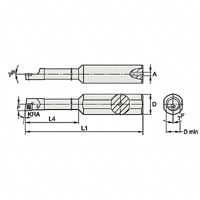 Indexable Boring Bar 0.2340 Carbide