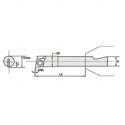 Indexable Boring Bar 0.1800 Carbide