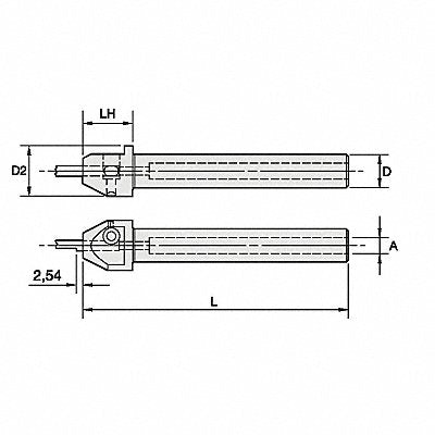 Boring and Grooving Bar Adapter 3/4 