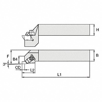 Thread Turning Toolholder NSRDH163D