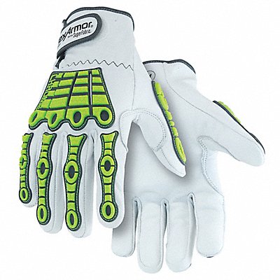 J7507 Leather Gloves Gray Green 3XL PR