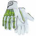 J7507 Leather Gloves Hi-Vis Yellow White L PR