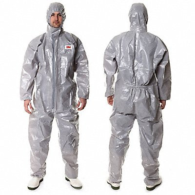 Coverall L Gray Non-Porous Film Lam PK12