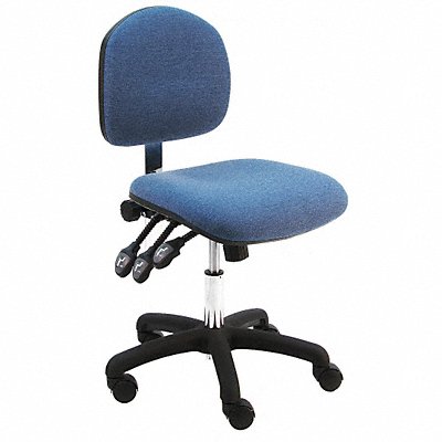 Task Chair Fabric Blue 17 to 22 Seat Ht