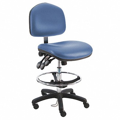 Ergonomic Chair Vinyl Blue