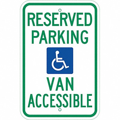 Reserved Handicap Parking Sign 18 X12 