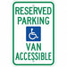 Reserved Handicap Parking Sign 18 X12 