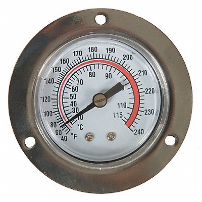 Analog Panel Mt Thermometer 40 to 240F