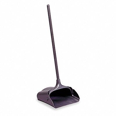 Long Handled Dust Pan with Wheels Black