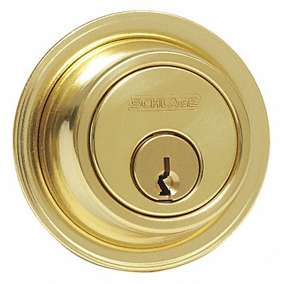 1-Cyl Deadbolt Standard Bright Brass KA