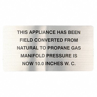 Plate Natural To Propane Gas