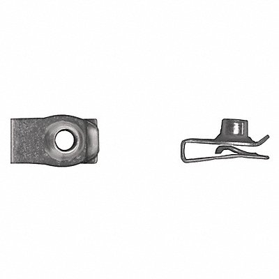 Blk Short Extruded U Nuts 1/4 -20 Screw