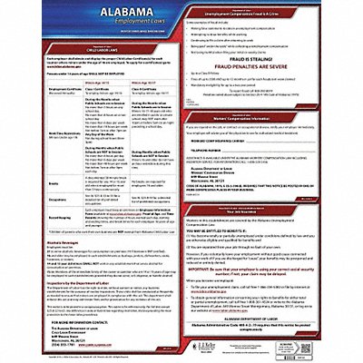 Labor Law Poster State Labor Law AL