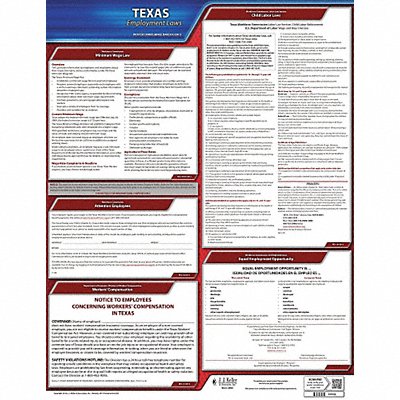 Labor Law Poster State No WC TX