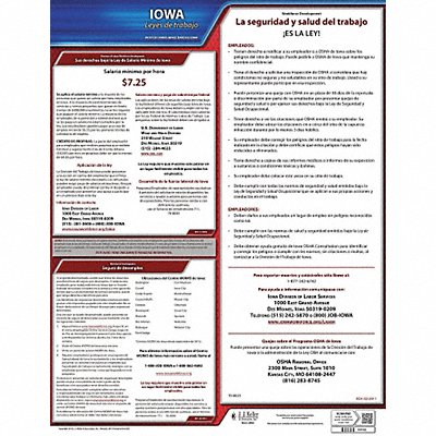Labor Law Poster State Labor Law IA