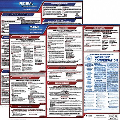 LaborLaw Poster Fed/STA ME ENG 20inH 3yr