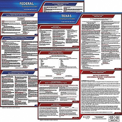 Labor Law Poster Kit TX English 27 in W