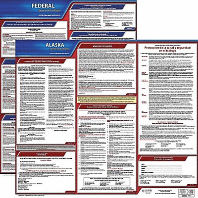 Labor Law Poster Fed/STA AK SP 20inH 1yr