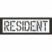 Pavement Stencil Resident 18 in