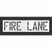 Pavement Stencil Fire Lane 18 in