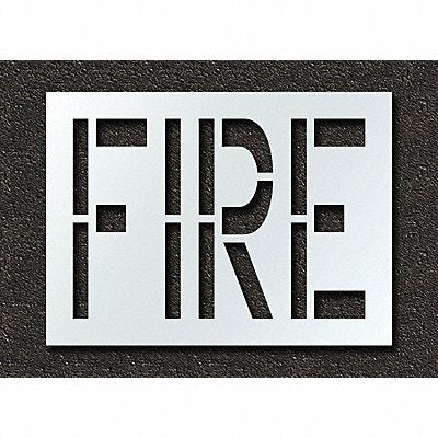 Pavement Stencil Fire 24 in