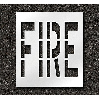 Pavement Stencil Fire 36 in