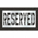 Pavement Stencil Reserved 36 in