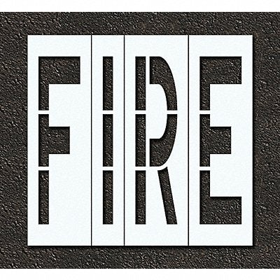 Pavement Stencil Fire 48 in