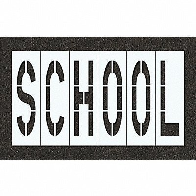 Pavement Stencil School 48 in