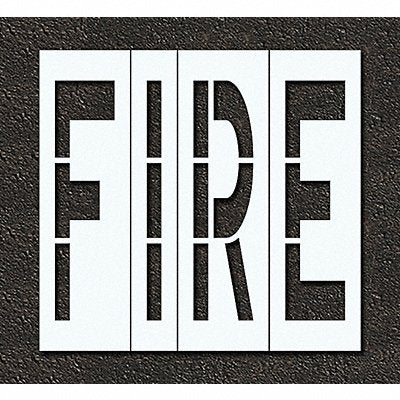 Pavement Stencil Fire 96 in