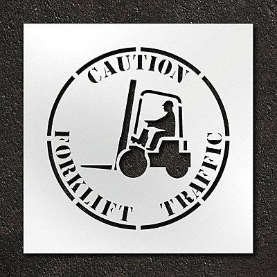 Stencil Caution Forklift Traffic 24 in