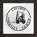 Stencil Caution Forklift Traffic 24 in