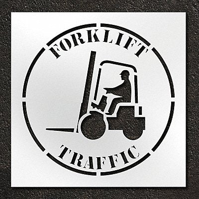 Stencil Forklift Traffic 42 in