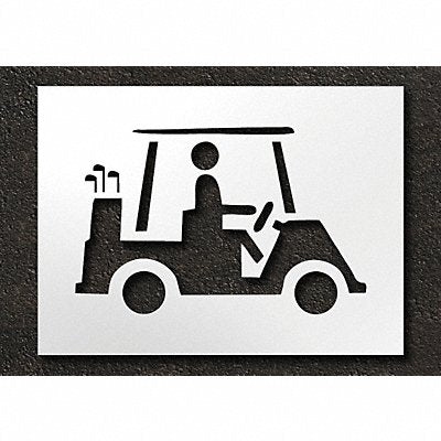 Golf Course Stencil Cart Logo 16 in