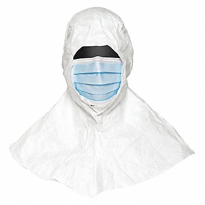 Hood and Mask White/Blue PK100