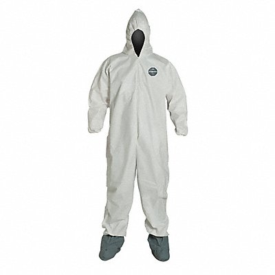 D2244 Hooded Coveralls L Wht ProShield 60 PK25