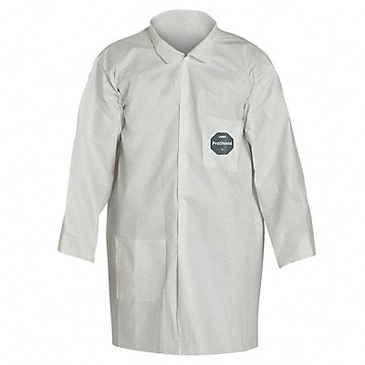 Lab Coat White Snaps XL PK30