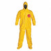 Hooded Coveralls 4XL Ylw Tychem 2000 PK4