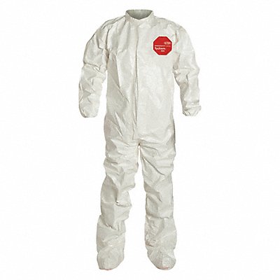 Collared Coveralls M Wht Tychem 4000 PK4