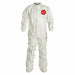 Collared Coveralls L Wht Tychem 4000 PK4